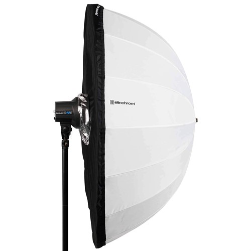 Removes stray light, the umbrella becomes a softbox